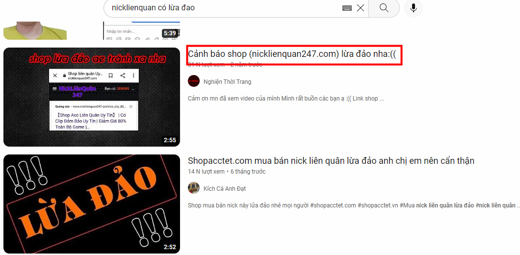 Nicklienquan247.com Có Lừa Đảo Không ? Hay Là Uy Tín  - Ảnh 2